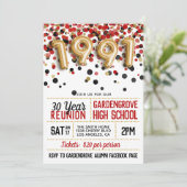 1991 Reunion middelbare school Kaart (Staand voorkant)