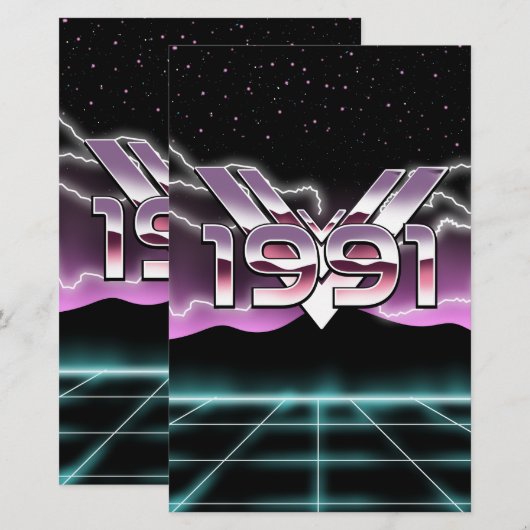 1991 Tech noir Briefpapier (Voorkant / Achterkant)