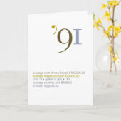 1991 Verjaardag Fun Facts Kaart (Gele Bloem)