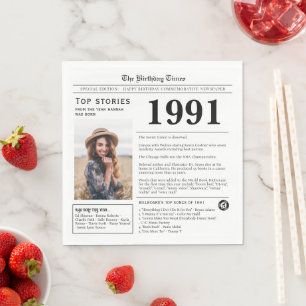 1991 Verjaardag Trivia Servet