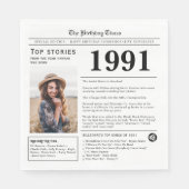 1991 Verjaardag Trivia Servet (Voorkant)