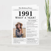 1991 Verjaardag wenskaart Feestdagen Kaart (Voorkant)