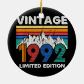  1992 30e verjaardag 30 jaar oude Mannen van Gift Keramisch Ornament (Achterkant)