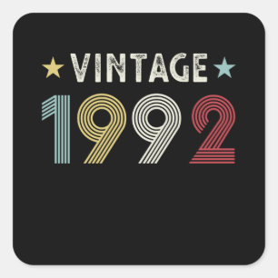  1992 30e verjaardag Gift 30 jaar Vierkante Sticker