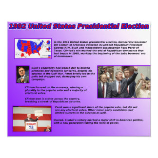 1992 - Amerikaanse presidentsverkiezingen Foto Afdruk