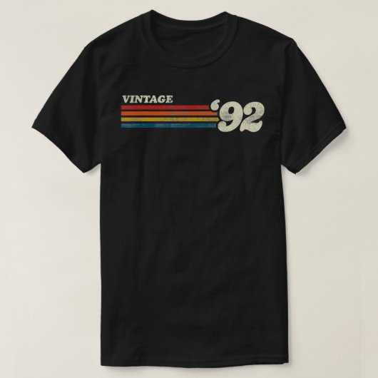 1992 Chest Stripe 30 Birthday T-shirt (Design voorkant)