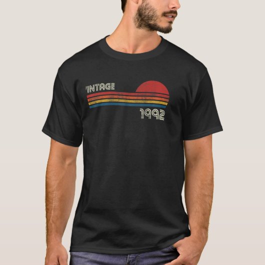 1992 Chest Stripe 30 Birthday T-shirt (Voorkant)