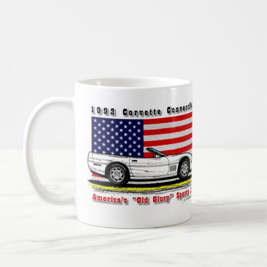 1992 Corvette Convertible Coffee-Mok Koffiemok (Links)