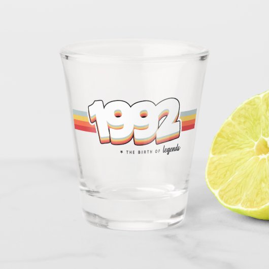1992 De geboorte van legenden Shot Glas (Voorkant)