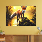 "1992" Fox jachtcanvas kunst Canvas Afdruk (Insitu (Woonkamer))