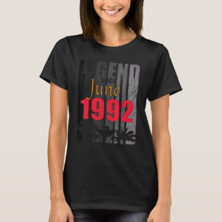 1992 Geboren in juni Gezegde T-shirt