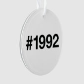 1992 Hashtag 33 Verjaardag Jubileum Ornament (voorkant)