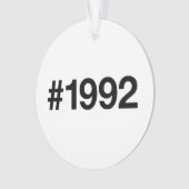 1992 Hashtag 33 Verjaardag Jubileum Ornament (voorkant)