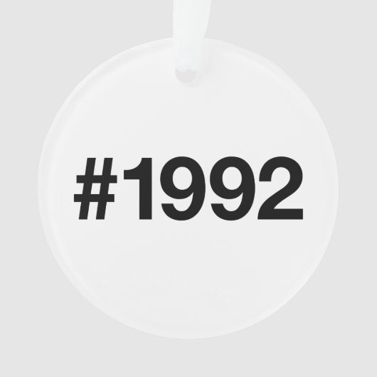 1992 Hashtag 33 Verjaardag Jubileum Ornament (voorkant)