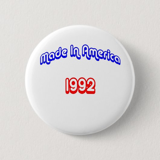 1992 in Amerika Ronde Button 5,7 Cm (Voorkant)
