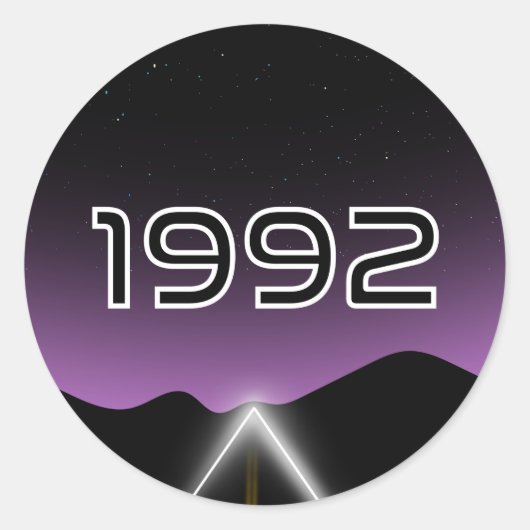 1992 Ontmoetingen Ronde Sticker (Voorkant)