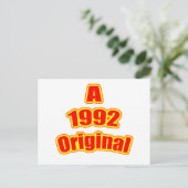 1992 Origineel rood Briefkaart (Staand voorkant)