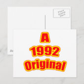 1992 Origineel rood Briefkaart (Voorkant / Achterkant)