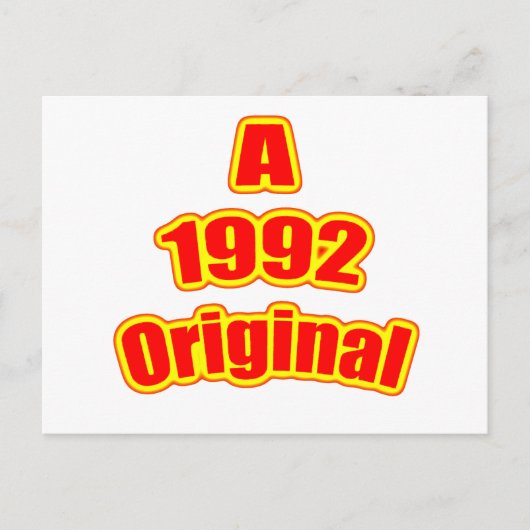 1992 Origineel rood Briefkaart (Voorkant)