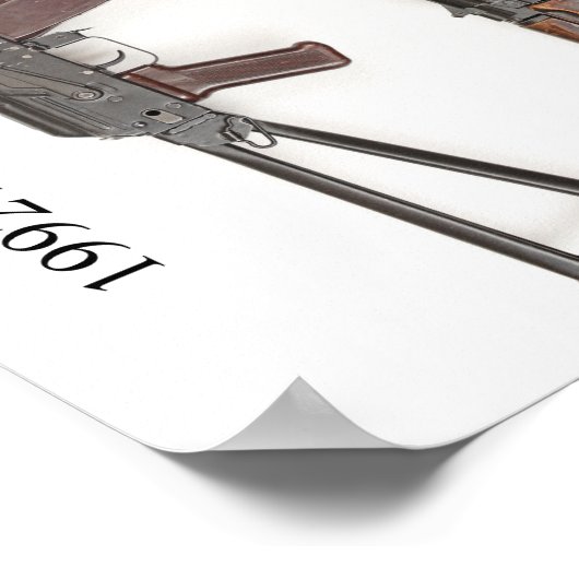 1992 Tula AKS-74U aanvalsgeweer Poster (Hoek)