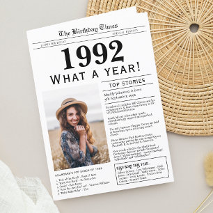 1992 Verjaardag wenskaart Feestdagen Kaart