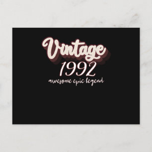 1992 Vintage Verjaardag Briefkaart