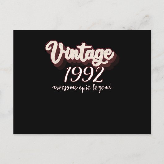 1992 Vintage Verjaardag Briefkaart (Voorkant)