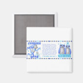 1992 Water Monkey Gemini magneet vierkant 2" (Voorkant / Achterkant)