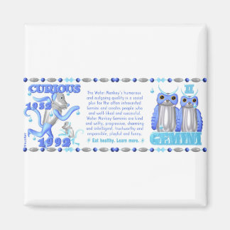 1992 Water Monkey Gemini magneet vierkant 2"