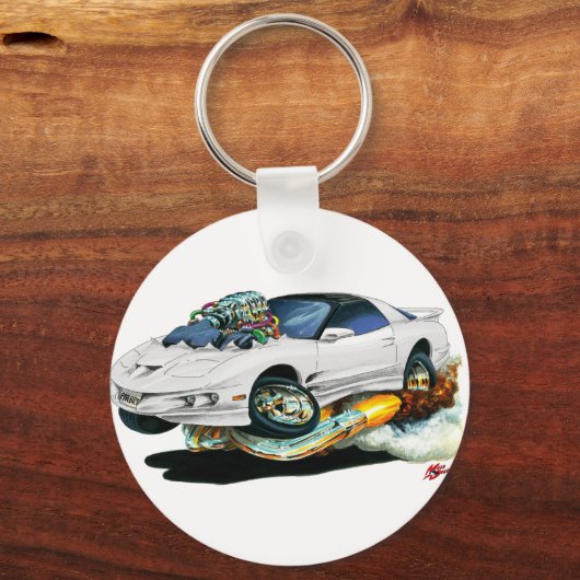 1993-1997 Trans-Am Witte wagen Sleutelhanger (Voorkant)