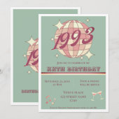 1993 27e 28e verjaardagsfeestje Uitnodiging (Voorkant / Achterkant)