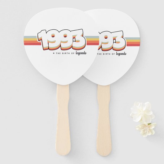 1993 De geboorte van legenden Handwaaier (Voorkant en achterkant)