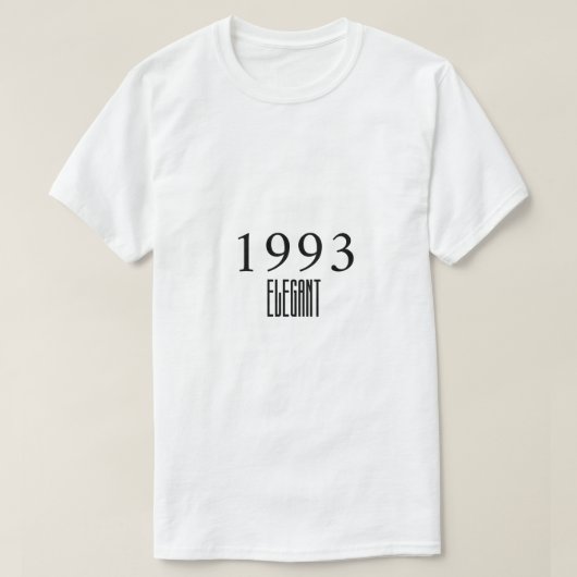 1993 Elegant Minimalist Typography T-shirt (Design voorkant)