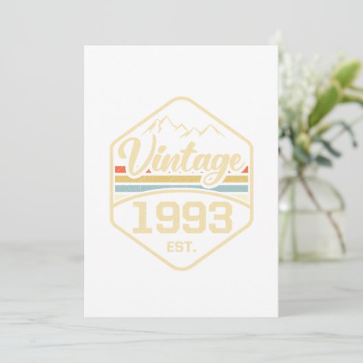  1993 Est 28th Birthday Gift Kaart (Staand voorkant)