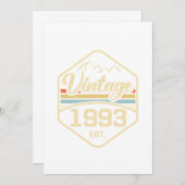  1993 Est 28th Birthday Gift Kaart (Voorkant / Achterkant)