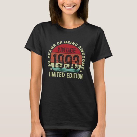 1993 Funny 30 Year Old 30th Birthday T-shirt (Voorkant)