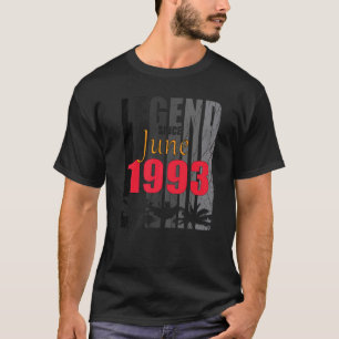 1993 Geboren in juni Geboorte Gezegde T-shirt