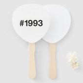 1993 Hashtag 32 Verjaardag Jubileum Handwaaier (Voorkant en achterkant)