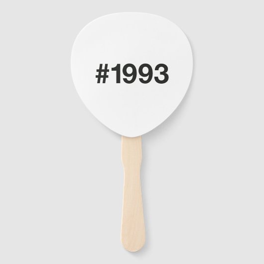 1993 Hashtag 32 Verjaardag Jubileum Handwaaier (Voorkant)