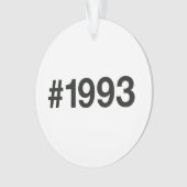 1993 Hashtag 32 Verjaardag Jubileum Ornament (voorkant)