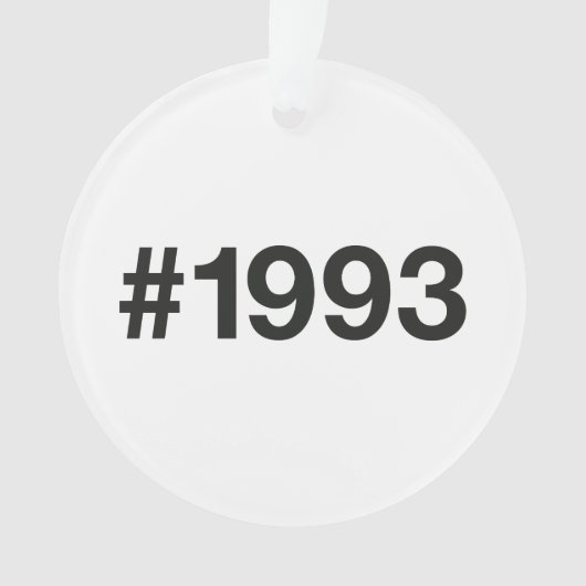 1993 Hashtag 32 Verjaardag Jubileum Ornament (voorkant)
