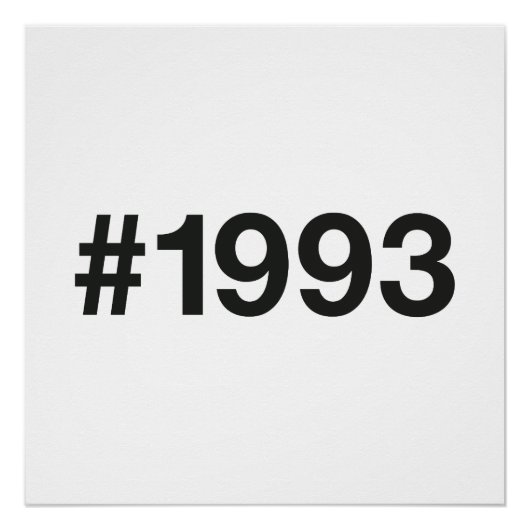 1993 Hashtag 32 Verjaardag Jubileum Perfect Poster (Voorkant)
