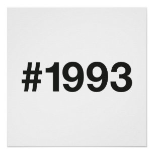 1993 Hashtag 32 Verjaardag Jubileum Perfect Poster