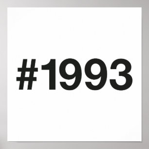 1993 Hashtag 32 Verjaardag Jubileum Poster
