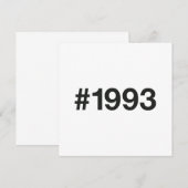 1993 Hashtag 32 Verjaardag Jubileum Save The Date (Voorkant / Achterkant)