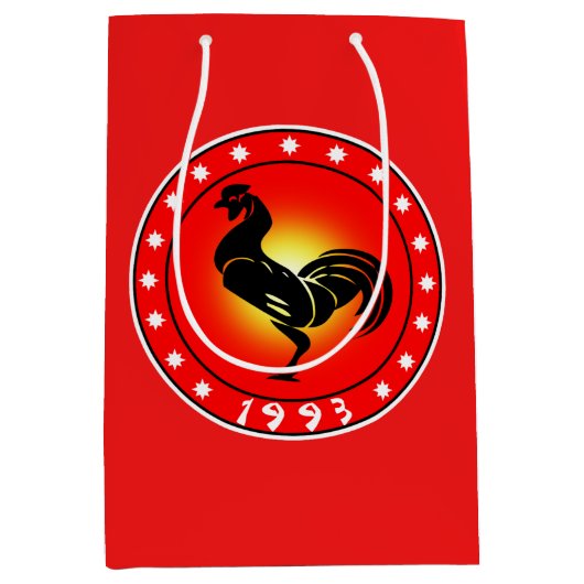 1993 Jaar van de Rooster Medium Cadeauzakje (Voorkant)