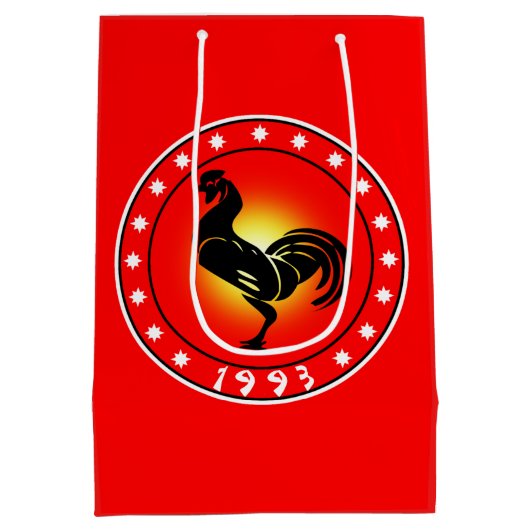 1993 Jaar van de Rooster Medium Cadeauzakje (Achterkant)