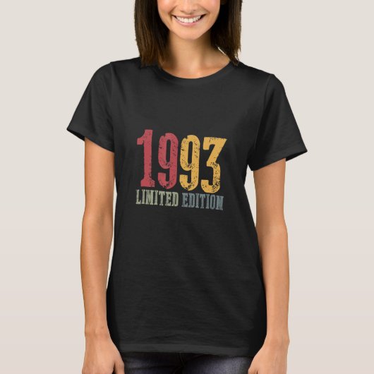 1993 Limited Edition Birthday Retro T-shirt (Voorkant)