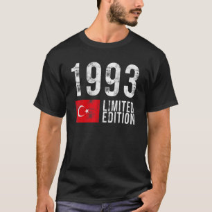 1993 Limited Edition Turkey with Flag Birthday T-shirt