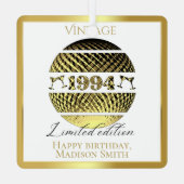 1994 30e verjaardag goud metalen ornament (Achterkant)